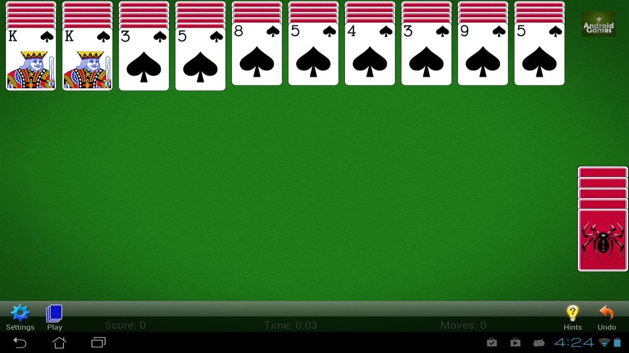 spider solitaire full screen free